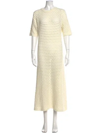 Pre-owned Molli Crew Neck Long Dress In Yellow