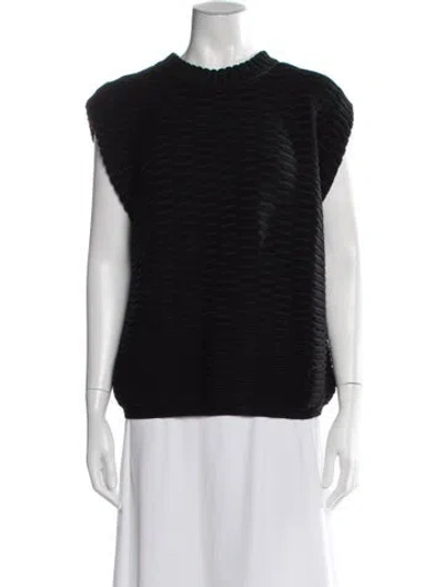 Pre-owned Molli Crew Neck Sleeveless Top In Black