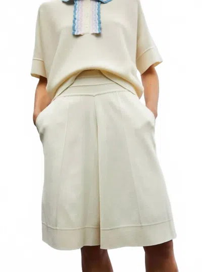Molli Enzo Knit Short In Naturel In White