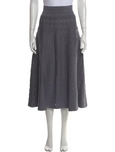 Pre-owned Molli Eyelet Trim Knee-length Skirt In Blue