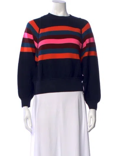 Pre-owned Molli Lambswool Striped Sweater In Blue