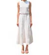Molli Long Croquet Knit Dress In Milk In White