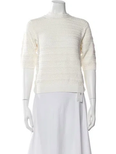 Pre-owned Molli Mock Neck Three-quarter Sleeve Top W/ Tags In Neutral