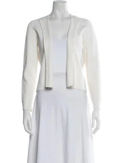 Pre-owned Molli Open Front Sweater In White