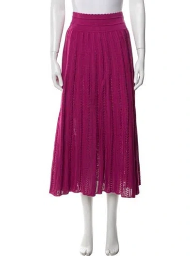 Pre-owned Molli Patterned Long Skirt In Pink