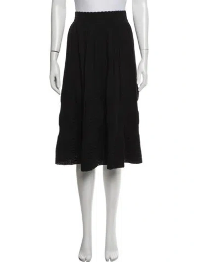 Pre-owned Molli Patterned Midi Length Skirt In Black