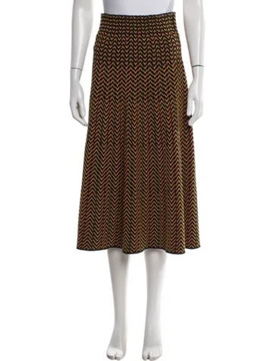 Pre-owned Molli Patterned Midi Length Skirt In Multicolor