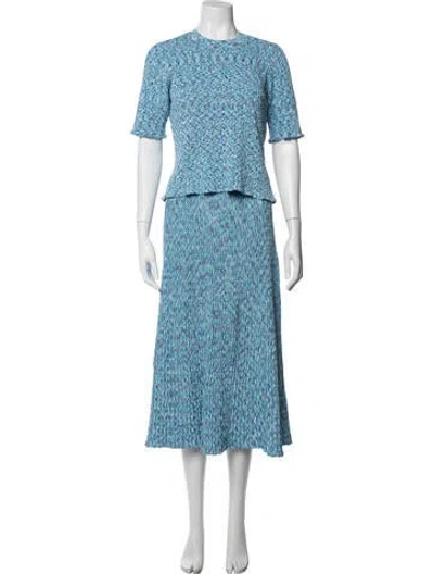 Pre-owned Molli Patterned Skirt Suit In Blue