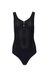Molli Petra Bodysuit In Deep Midnight In Gray