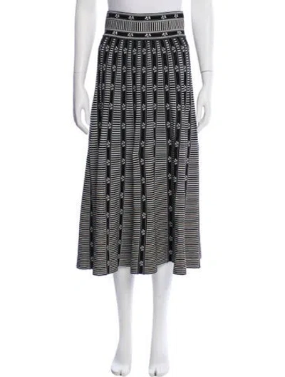 Pre-owned Molli Printed Midi Length Skirt In Black