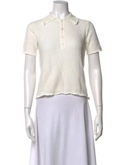 Pre-owned Molli Short Sleeve Polo In White