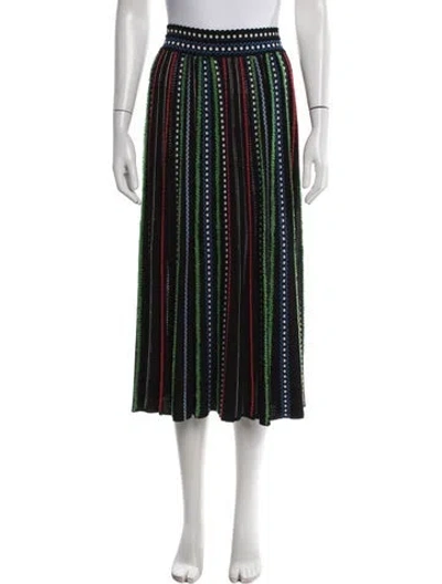 Pre-owned Molli Striped Midi Length Skirt In Black