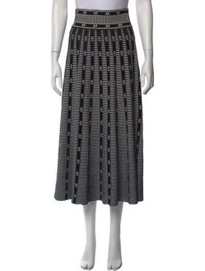 Pre-owned Molli Striped Midi Length Skirt In Black