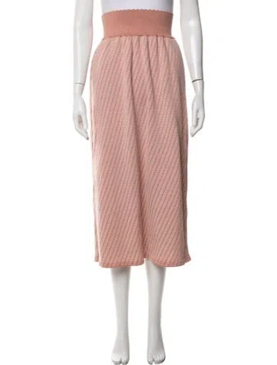 Pre-owned Molli Striped Midi Length Skirt In Pink
