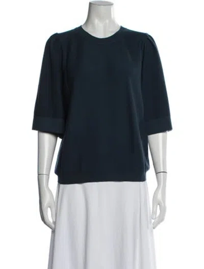 Pre-owned Molli Virgin Wool Crew Neck Sweater In Blue