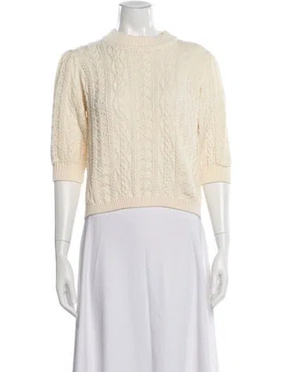 Pre-owned Molli Virgin Wool Crew Neck Sweater In Neutral