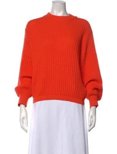 Pre-owned Molli Virgin Wool Crew Neck Sweater In Orange