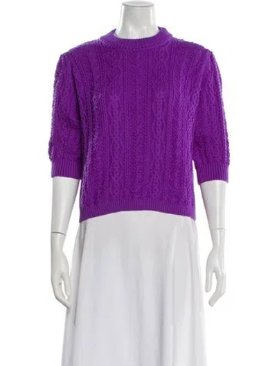 Pre-owned Molli Virgin Wool Crew Neck Sweater In Purple