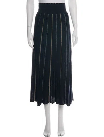 Pre-owned Molli Virgin Wool Long Skirt In Green