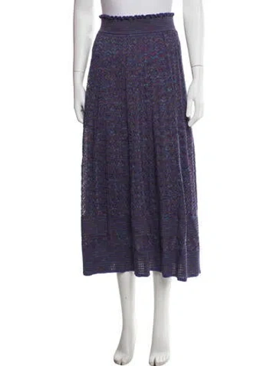 Pre-owned Molli Virgin Wool Long Skirt In Purple