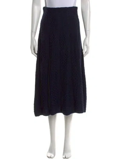 Pre-owned Molli Virgin Wool Midi Length Skirt In Black