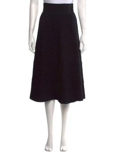 Pre-owned Molli Virgin Wool Midi Length Skirt In Black