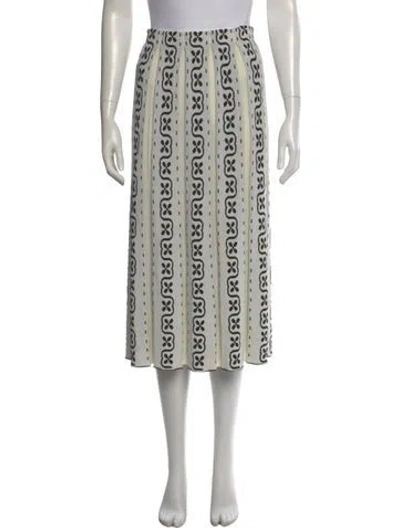 Pre-owned Molli Virgin Wool Midi Length Skirt In Gray