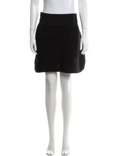 Pre-owned Molli Virgin Wool Mini Skirt In Black