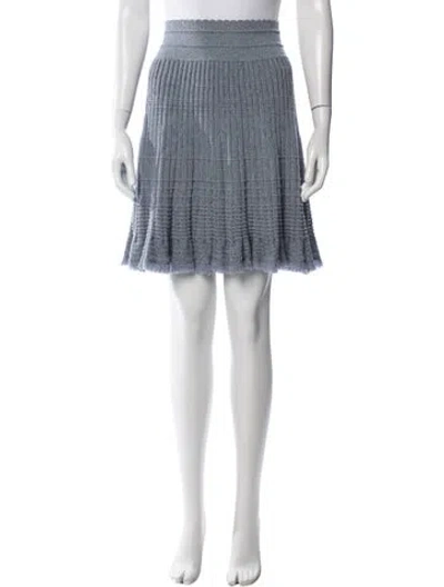 Pre-owned Molli Virgin Wool Mini Skirt In Blue