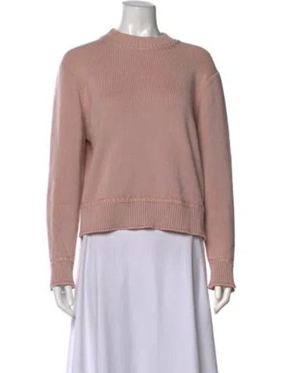 Pre-owned Molli Virgin Wool Mock Neck Sweater In Pink