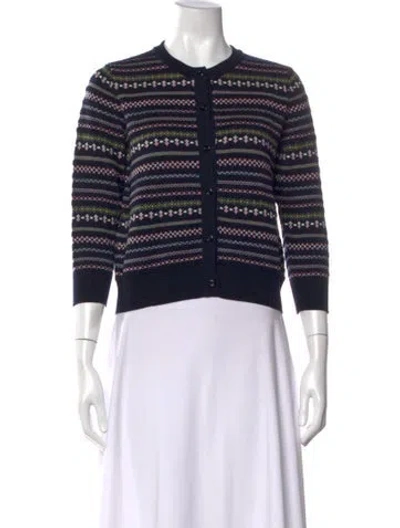 Pre-owned Molli Virgin Wool Patterned Sweater In Blue