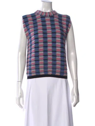 Pre-owned Molli Virgin Wool Patterned Sweater In Blue