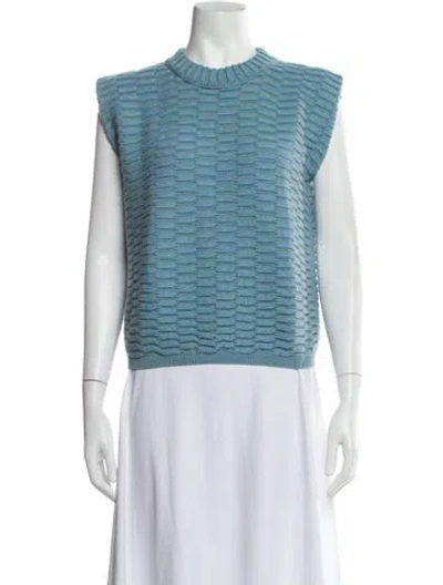 Pre-owned Molli Virgin Wool Patterned Sweater In Blue