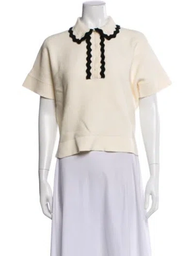 Pre-owned Molli Virgin Wool Short Sleeve Polo In Neutral