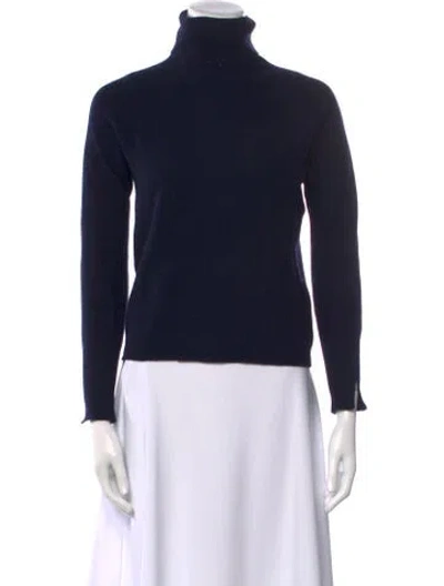 Pre-owned Molli Virgin Wool Turtleneck Sweater In Blue