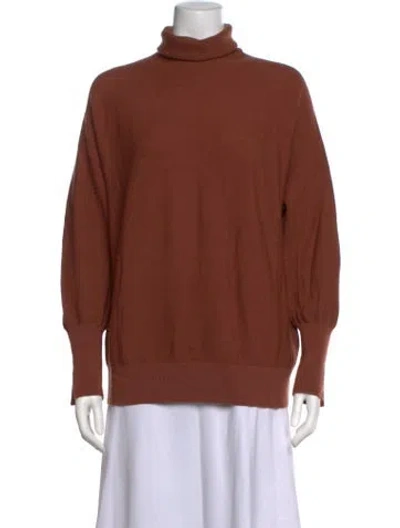Pre-owned Molli Virgin Wool Turtleneck Sweater In Brown