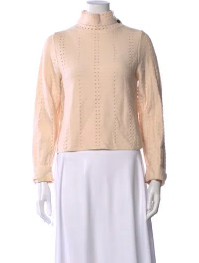 Pre-owned Molli Virgin Wool Turtleneck Sweater In Neutrals