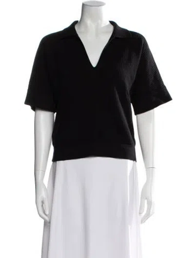 Pre-owned Molli Virgin Wool V-neck Sweater In Black