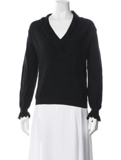Pre-owned Molli Virgin Wool V-neck Sweater In Blue