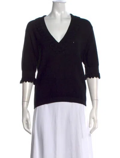Pre-owned Molli V-neck Sweater In Black