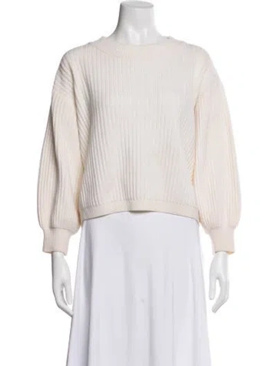 Pre-owned Molli Wool Crew Neck Sweater In White