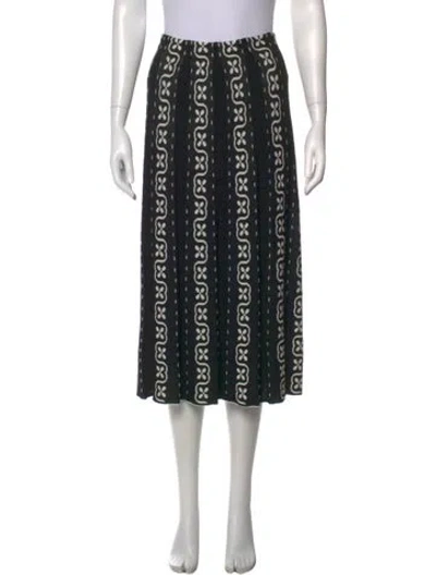 Pre-owned Molli Wool Midi Length Skirt In Black