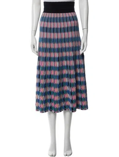 Pre-owned Molli Wool Midi Length Skirt In Blue
