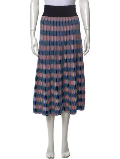 Pre-owned Molli Wool Midi Length Skirt In Blue