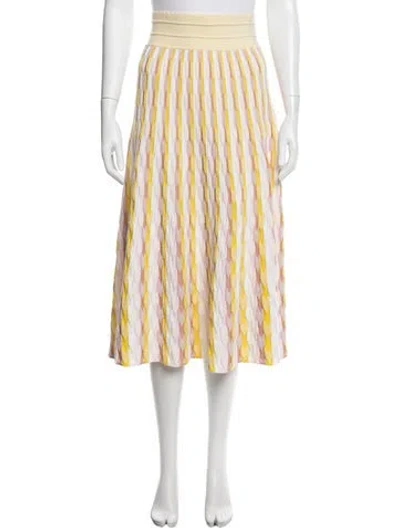 Pre-owned Molli Wool Midi Length Skirt In Yellow