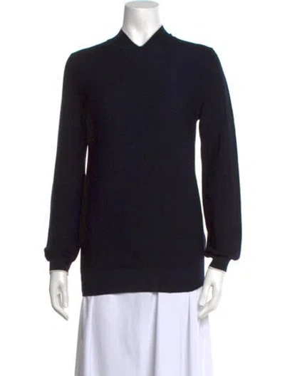Pre-owned Molli Wool Mock Neck Sweater In Blue
