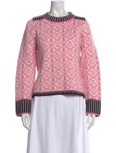 Pre-owned Molli Wool Patterned Sweater In Pink