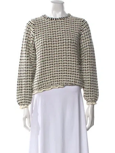 Pre-owned Molli Wool Patterned Sweater In White