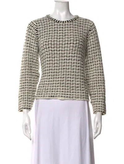 Pre-owned Molli Wool Patterned Top In White
