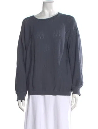 Pre-owned Molli Wool Scoop Neck Sweater In Blue